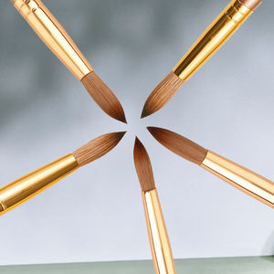 <span class=keywords><strong>BQAN</strong></span> nuevo oro rosa de venta al por mayor 100% puro Kolinsky Sable las uñas de acrílico uñas Oval arte cepillos cepillo fabricante - Product Image 3