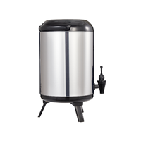 Dispenser Minuman Terisolasi Stainless Steel 304 8L 10L 12L, Wadah Teh Susu, Ember Minuman Panas dan Dingin untuk Kedai Teh dan Kopi