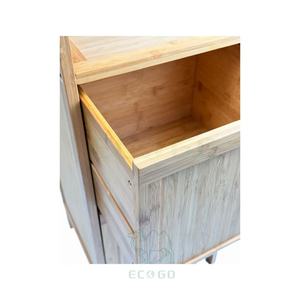 Armoire de rangement de salle de bain en bambou de bonne qualité, multi-usages, avec organisateur autoportant à 4 niveaux, durable et facile à assembler - Product Image 3