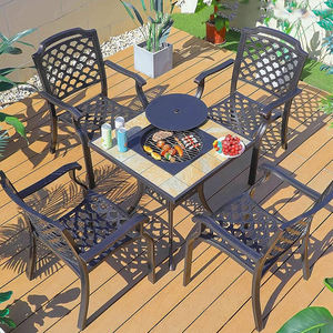 Hình Chữ Nhật Ngoài Trời Vườn BBQ Bảng Và 6 Ghế Đa Năng Ăn Uống Đồ Nội Thất Cho Biệt Thự Và Sân Sử Dụng Giá Cả Hợp Lý - Product Image 3