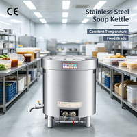 Chaudière électrique grande marmite ensemble d'ustensiles de cuisine en acier inoxydable seau d'isolation de soupe alimentaire commerciale 20L