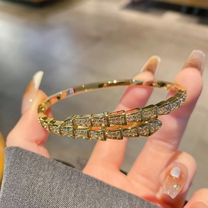 Bracciale Tennis da Donna in Ottone Placcato <span class=keywords><strong>Oro</strong></span> 18k con Zirconi Bianchi Brillanti, Gioielli per Matrimoni e Cerimonie - Product Image 6