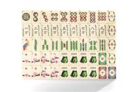 Jeu de tuiles de mahjong américain personnalisées en acrylique ivoire gravé, tapis de jeu, tuiles de mahjong sur mesure, jeu d'échecs de table, cadeau de divertissement