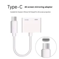 Cable USB C a Adaptador 4K 30Hz con USB 3.0 y Revestimiento de PVC para Proyector, Monitor, Computadoras de Oficina y Compras Empresariales