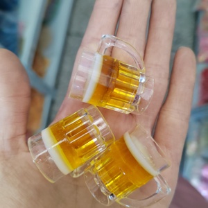 Accessori per Casa delle Bambole in Resina, Miniatura di Boccale di Birra Verde per Decorazioni Slime - Product Image 2