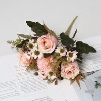 Soie Rose Fleur Décoration De La Maison De Mariage Thanksgiving Saint Valentin Style Moderne Longue Durée 3-5 Ans Écologique