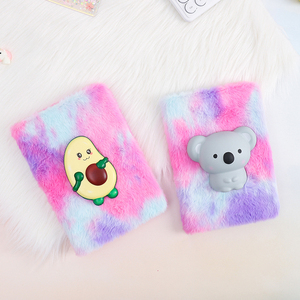 Sổ Tay Hàng Ngày Có Lông Cho Bé Gái A5 Kỳ Lân Bằng Nhung PU Màu Kawaii Sáng Tạo Bán Sỉ 2023 Cho Trẻ Em - Product Image 4