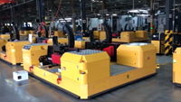Robot AGV à guidage automatique certifié ISO Chine, capacité 5 tonnes, avec fonction de basculement, réglage multi-angle et fonction télescopique