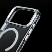 Coque de téléphone en acrylique transparente avec chargement magnétique sans fil, antichoc, pour iPhone 16, fabricant OEM ODM Chine