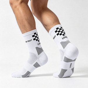 OEM Custom Logo Running <b>Socks</b> Breathable <b>Moisture</b>-Wicking Nylon Cushioned Crew Athletic Custom Sports <b>Socks</b> - Product Image 3