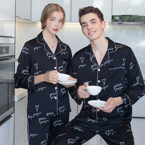 <span class=keywords><strong>Pigiami</strong></span> Personalizzati per Coppie su Misura, Design Estivo Sexy con Maniche a Tre Quarti, Traspiranti, ad Asciugatura Rapida, in Seta Stampata - Product Image 2