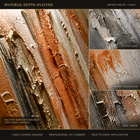 Peinture murale abstraite style galerie, tons terreux rouille, lignes verticales, sur toile, pour salon, grande décoration