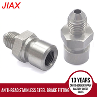 Nouvel adaptateur de raccord de conduite de frein SS304 AN3 AN4, filetage mâle évasé vers filetage femelle 3/8-24 M10x1.0 M10x1.25, usiné avec précision CNC
