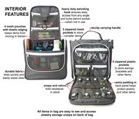 Trousse de Toilette Suspendue Portable pour Voyage avec Compartiments à Bijoux et Crochet – Idéale pour Hommes et Femmes, Douche