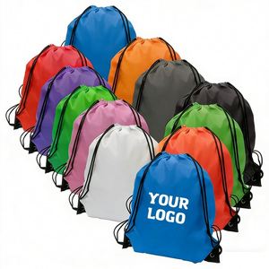 Wholesale Custom Printed 210D Training Gymsack Polyester <b>Waterproof</b> <b>Drawstring</b> <b>Bag</b> With Logo - Product Image 1