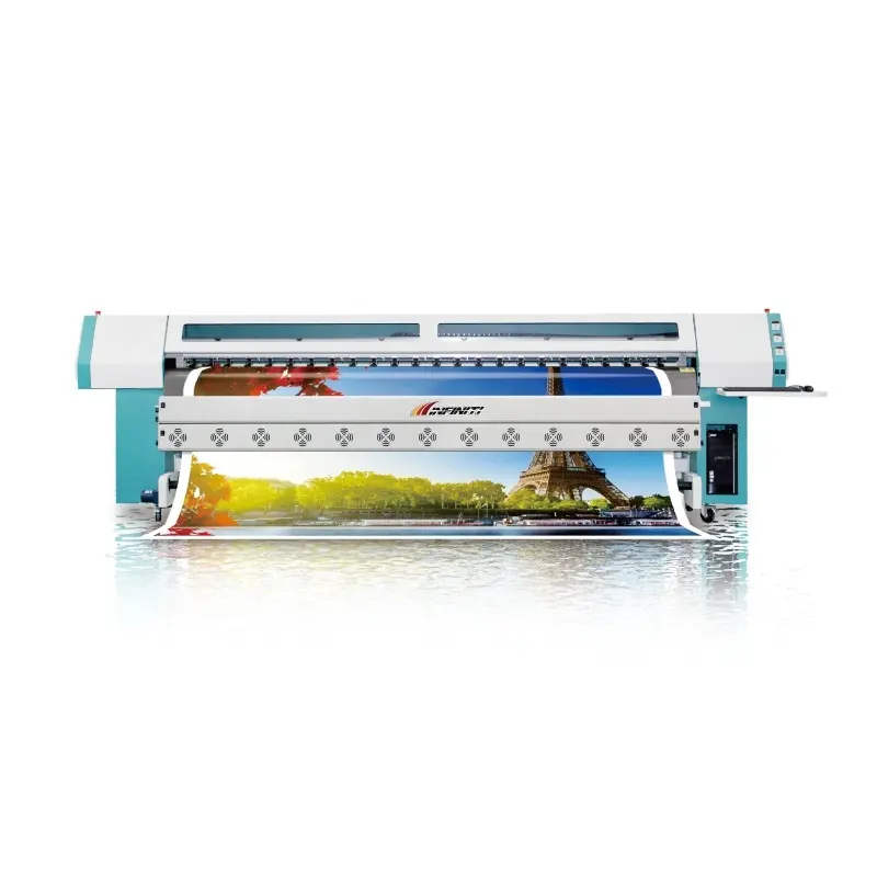 인피니티 FY-3200L H4 노크 다운 3.2 메터 저렴한 가격 솔벤트 프린터 배너 PVC 필름 롤 디지털 인쇄 기계 알파