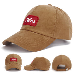 Gorra de Béisbol Clásica de Pana de 6 Paneles, Unisex, con Patrón de Letras y Bordado 3D, Nueva Colección Primavera-Otoño para Hombre y Mujer - Product Image 3