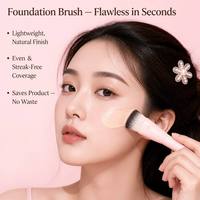 Ensemble de 8 pinceaux de maquillage personnalisés avec logo, rose, synthétiques doux, pour voyage, mignons, outils cosmétiques pour le visage, pinceaux pour le fond de teint et les fards à paupières, avec étui