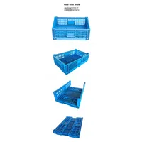 Panier de rangement pliable en plastique épaissi pour la vente en gros, caisse de présentation pour supermarché, boîte logistique pour fruits, boîte pliable pour