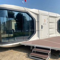 Cabine Apple, design chinois, maison-conteneur en aluminium à énergie solaire pour hôtel, détachable, parcs