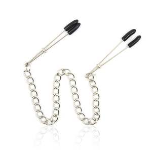 Abrazaderas para pezones de sujeción Bondage de venta superior <span class=keywords><strong>2022</strong></span> con Clip de pecho de Metal de cadena larga para hombre y mujer - Product Image 4
