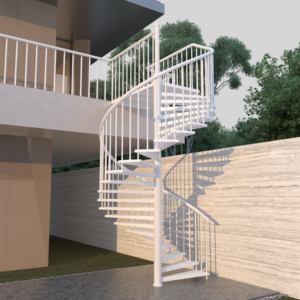 Escalera de Caracol Metálica Prefabricada, Circular, para Exteriores, de Acero Inoxidable, Resistente a la Intemperie, Diseño Moderno, Primera Calidad - Product Image 2