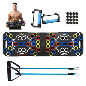 2026 New Design Portable Foldable Dip Stand Home Workout <b>Exercise</b> Equipment for Push-Ups Foldable Push-Up Board with Stand - Product Image 1
