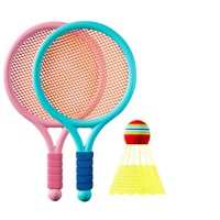 Jeu d'entraînement sportif de plein air pour enfants bon marché personnalisé jouet 35 CM poignée en EVA petite raquette de tennis avec badminton et balle en plastique