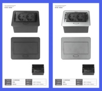 Prise de bureau escamotable FUPAI FP-120 avec deux prises EU, prise encastrée dissimulée, multifonction pour table de bureau