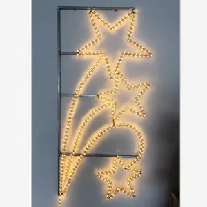 2d a mené la lumière de motif de rue motif d'étoile a mené la lumière de motif de décoration de vacances led