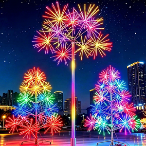Lumières d'arbres de Noël en forme de feux d'artifice pour un éclat festif dans les centres commerciaux, les places publiques, les hôtels et les grandes décorations saisonnières. - Product Image 1