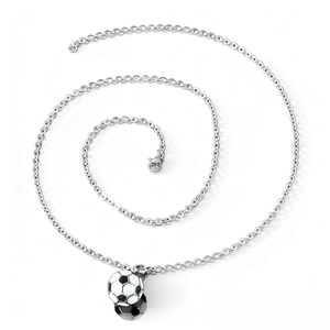 2026 Popular Design <b>Titanium</b> Steel Circular Football Pendant Necklace Hiphop Style Men's Necklaces Trendy Jewelry Wholesale - Product Image 6