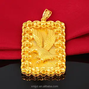 Vietnam Placer Amuleto Pingente De Homens Dominadores De Ouro Fábrica Por Atacado Tailândia Acessórios De Ouro Águia Banhado A Ouro