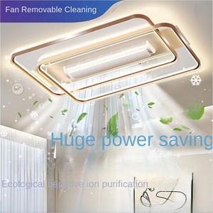 พัดลมเพดานทรงสี่เหลี่ยมดีไซน์ทันสมัยพัดลมเพดานคุณภาพสูงพร้อมไฟและรีโมทคอนโทรลสำหรับห้องนอน - Product Image 5