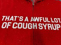 Sweat-shirts à capuche zippés pour homme, ornés de strass et de motifs 'That's a Awful Lot of Cough Syrup', pour soirées