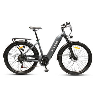 TXED Vélo électrique hybride 36V 250W, <span class=keywords><strong>selle</strong></span> souple, moteur arrière à 7 vitesses, guidon en alliage, vélo de ville pour femmes, 27.5 pouces - Product Image 2