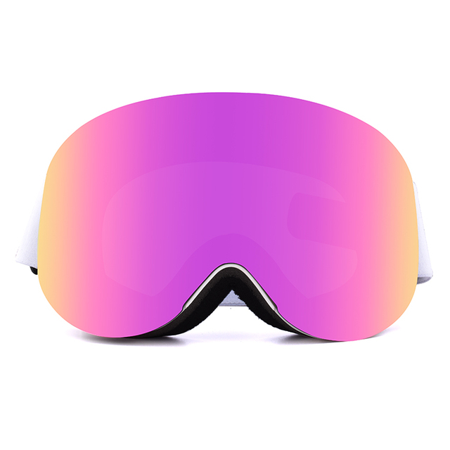 Custom Winter Sports Full HD Photochromic Lens UV Protection Heart Shape Anti Fog Frameless Magnetic Lens Snowboarding Google