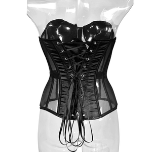 Corset en maille respirante <span class=keywords><strong>pour</strong></span> femmes, <span class=keywords><strong>bustier</strong></span> sexy, taille amincissante, crop tops, bonnets transparents, dentelle, armatures, body sculptant - Product Image 6