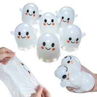 Mainan Penghilang Stres Hantu Tersenyum Halloween Baru yang Dapat Dipakai Antar Negara, Terbuat dari Karet Termoplastik, Dikemas dalam Kotak Jendela untuk Dekorasi dan Penghantaran, Dapat Dipantulkan.