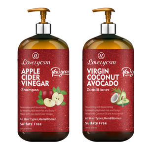 Shampooing et Après-Shampooing Bio en Gros OEM à la Biotine, Kératine, <span class=keywords><strong>Vinaigre</strong></span> de Cidre de Pomme, et Noix de Coco pour la Pousse des <span class=keywords><strong>Cheveux</strong></span> et Anti-Pelliculaire Sans Parabène ni Sulfate - Product Image 5