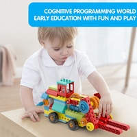Ensemble de 117 blocs de construction électroniques en plastique ABS avec télécommande, programmation via application mobile, pour enfants de 5 à 7 ans