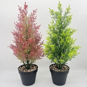 Artificial <b>Mini</b> Cypress Potted Plant Fake Small Cedar <b>Tree</b> <b>Christmas</b> Tabletop Bonsai Home Indoor Window Decor - Product Image 2
