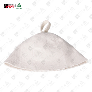 Cappello da sauna moderno in feltro di lana bianca 100% naturale Vapasauna per uomo <span class=keywords><strong>e</strong></span> donna, berretto spesso in feltro per saune a vapore in appartamenti <span class=keywords><strong>e</strong></span> ville - Product Image 5