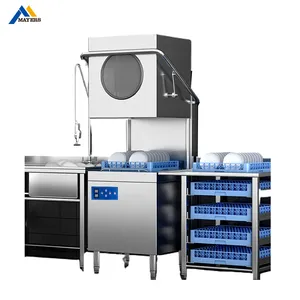 Lave-vaisselle commercial automatique en acier inoxydable de haute capacité en Chine