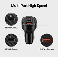 Desain Penampilan Harmonis Interior Mobil Pengisi Daya Telepon Mobil USB Pengisi Daya Mobil Cepat Bergaya Cocok untuk Dekorasi Mobil