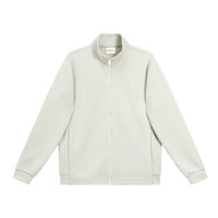 Nouveau Sweat-shirt Décontracté Unisexe en Coton Lourd 380g, Tendance Automne, Col Montant à Double Fermeture Éclair, Style Cardigan Tricoté