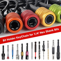 TOOLJOY Vente en gros Support de tournevis portable à tige hexagonale de 1/4 pouce, porte-clés, barre d'extension à dégagement rapide avec mousqueton