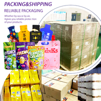 Op Maat Bedrukte Snelle Productie Matte Afwerking Fruitpoeder Verpakking Food Grade Vochtbestendige Platte Bodem Ziplock Mylar Tas
