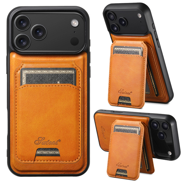 Luxury Leather Detachable Magnetic Card Pocket Flip Wallet Mobile Phone Case Cover for iPhone 17 Pro Max 16