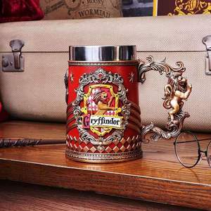 Copa de Cerveza de Acero Inoxidable con Diseño de las Cuatro Casas Mágicas, Copa de Recuerdo para Fanáticos de <span class=keywords><strong>Harry</strong></span> <span class=keywords><strong>Potter</strong></span>, Colección y Regalo - Product Image 2